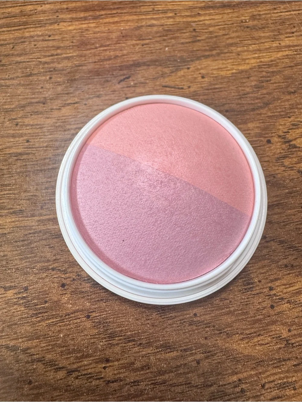 Dual-Tone Pink Blush Compact — Soft Rosy & Cool Pink